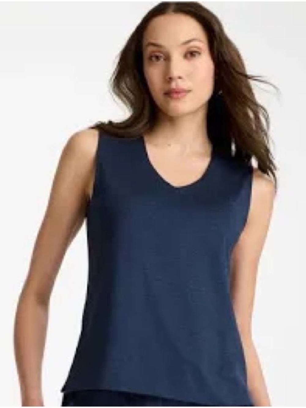 Sleeveless V-Neck Tank Top - Black